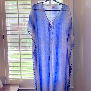Buddy Love long caftan, blue and white, size M/L